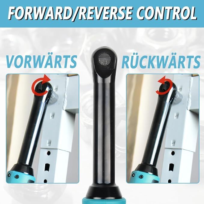 15CM Elektrischer Ratschenschlüssel Kompatibel mit Makita 18V Batterie 3/8" Akku Ratschenschlüssel 65 Ft-lbs Kabelloser Ratsche mit LED-Licht (ohne Batterie)