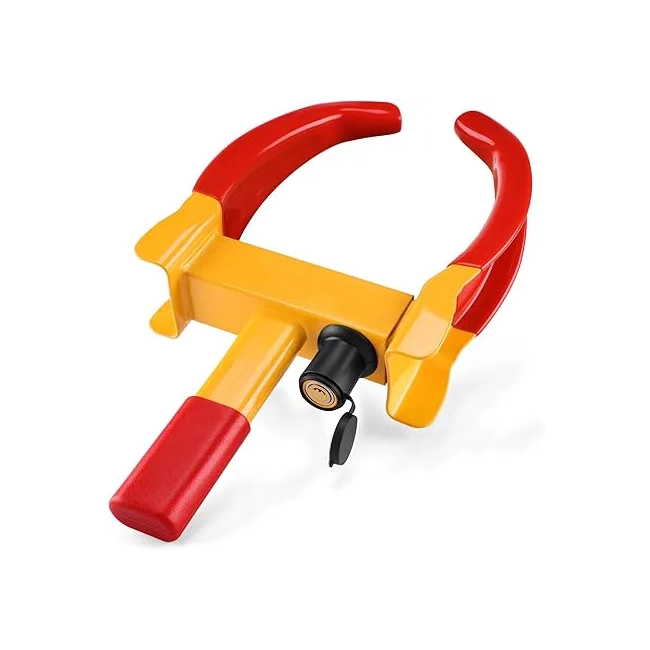  Radkralle Parkkralle mit Sicherheitsschloss und 3 Schlüsseln für PKW Wohnwagen Anhänger - Reifenbreite 19-30cm - Felgenkralle Reifenkralle Wegfahrsperre Diebstahlsicherung