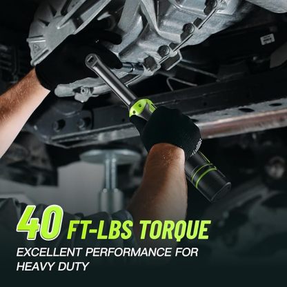 15CM Akku Ratschenschlüssel, 2x2000mAh Akku Ratsche, 400 U/Min Kabelloser Ratschenschlüssel Set mit Schnellladung und 7 Stecknüsse