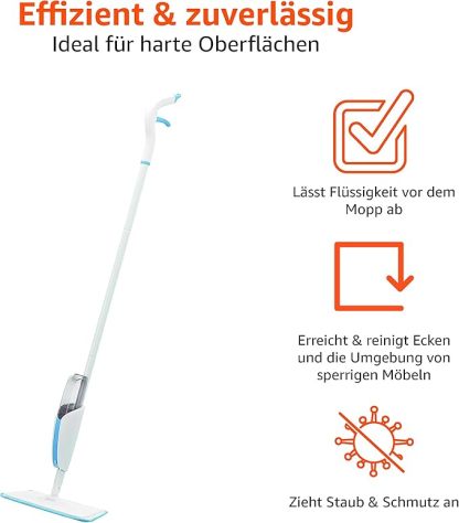 Sprühmopp, blau und weiß