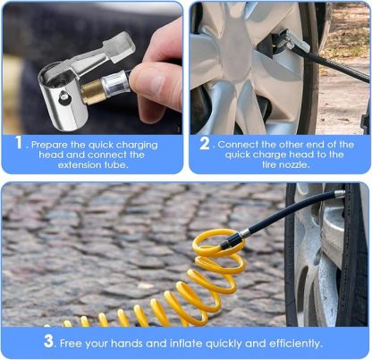 AOZUO 2 Stück 8mm Autoventil Adapter, Bosch Easy Pump Autoventil Hebelstecker Air Chuck Autoventil Adapter Reifen Ventil Luftpumpe Clip Fahrrad Ventil Adapter für Reifenventile