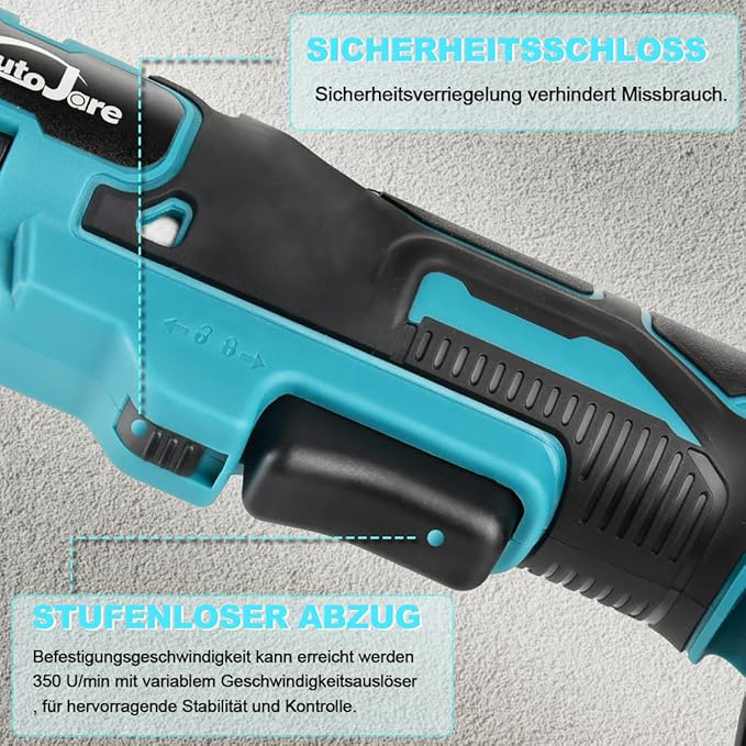 15CM Elektrischer Ratschenschlüssel Kompatibel mit Makita 18V Batterie 3/8" Akku Ratschenschlüssel 65 Ft-lbs Kabelloser Ratsche mit LED-Licht (ohne Batterie)