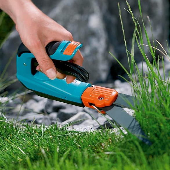 Comfort Grasschere, drehbar: Ideale Gartenschere für den exakten Rasenkantenschnitt, geeignet für Rechts- und Linkshänder, mit ergonomischer Griffform für leichteres Schneiden (8735-20)