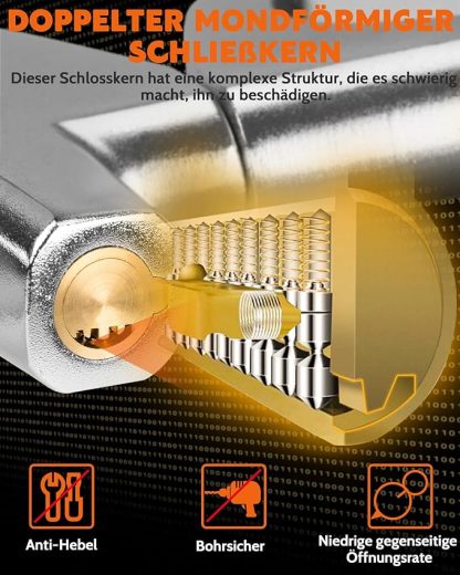 Tevlaphee Lenkradkralle, Lenkradschloss für Auto, Auto Diebstahlsicherung, Lenkradsperre Wohnmobil, Auto-Kralle als Wegfahrsperre, Universal(Schwarz)