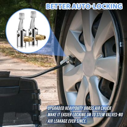 AOZUO 2 Stück 8mm Autoventil Adapter, Bosch Easy Pump Autoventil Hebelstecker Air Chuck Autoventil Adapter Reifen Ventil Luftpumpe Clip Fahrrad Ventil Adapter für Reifenventile