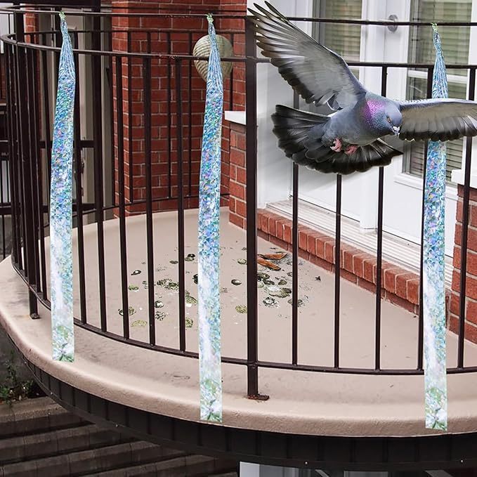 2 Rollen 80m x 2.4cm Vogelabwehr Vogelband, Vogelschreck Vogelabwehr, Reflektierendes Vogelabwehrband, Abwehrband Vogel Band Reflexion Reflektorband zur Vogelabwehr, für Protect Gärten Höfe Pflanze