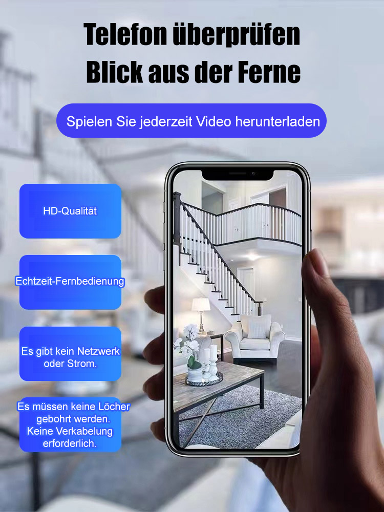 【✨In 1 Sekunde installiert, ohne Stromanschluss und Internetverbindung.】❤️Intelligente Überwachungskamera