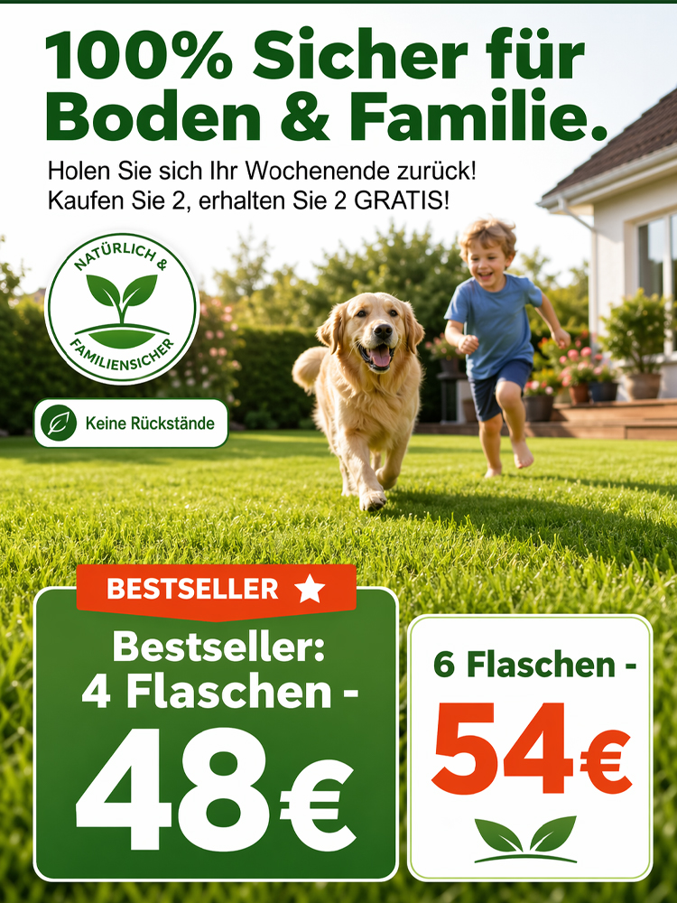 🌿 Zertifizierter Premium Unkrautvernichter (Hochkonzentrat für 500m²) – ExtremeSofortwirkung,  100% Haustierfreundlich！