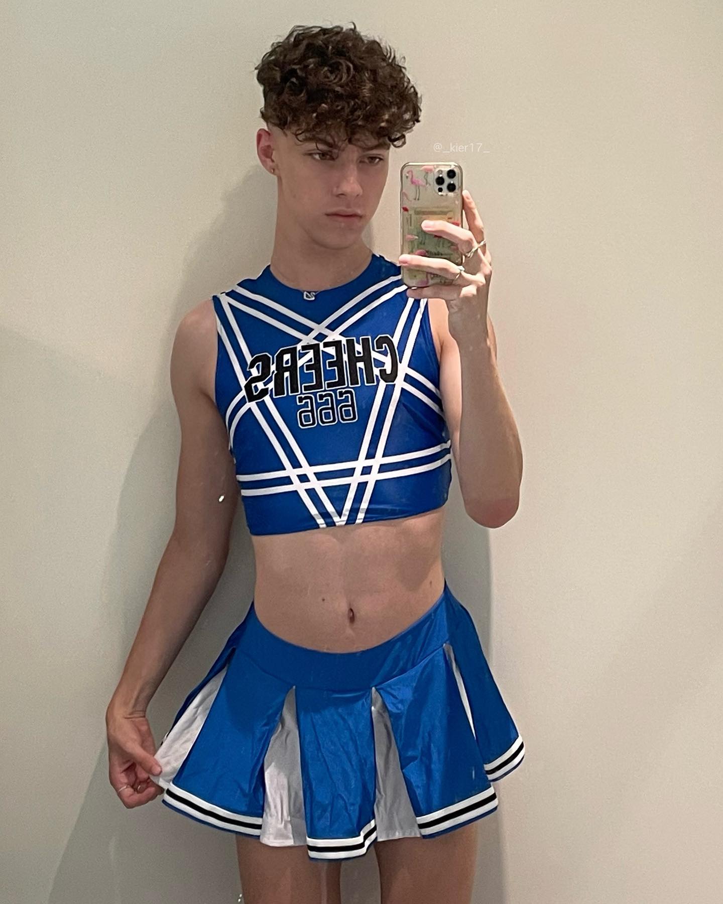Letter Striped Cheerleading Performance Set