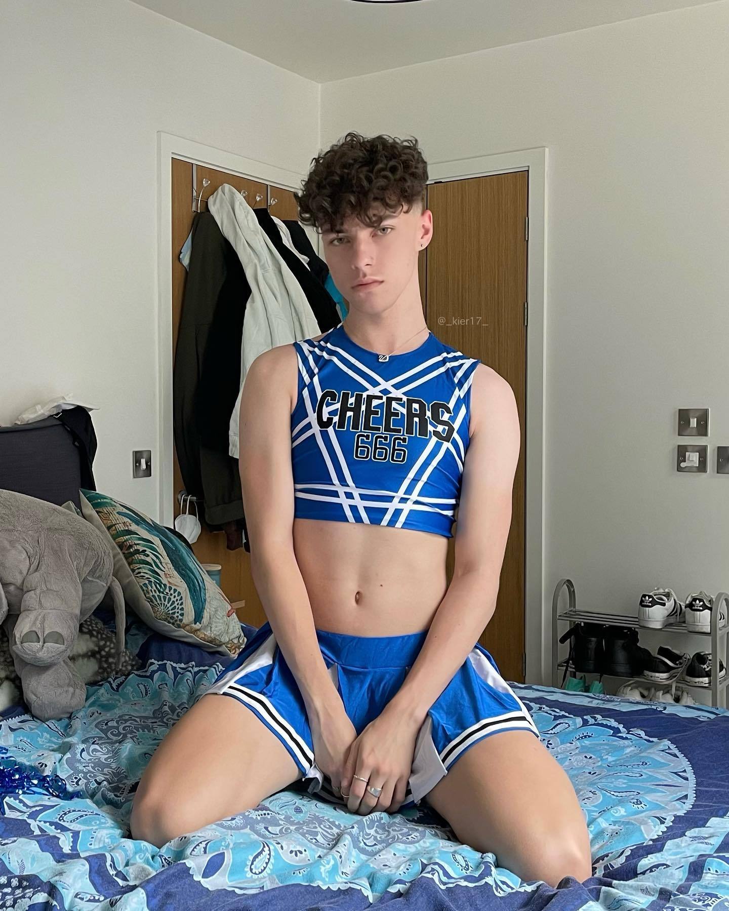 Letter Striped Cheerleading Performance Set