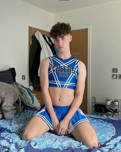 Letter Striped Cheerleading Performance Set