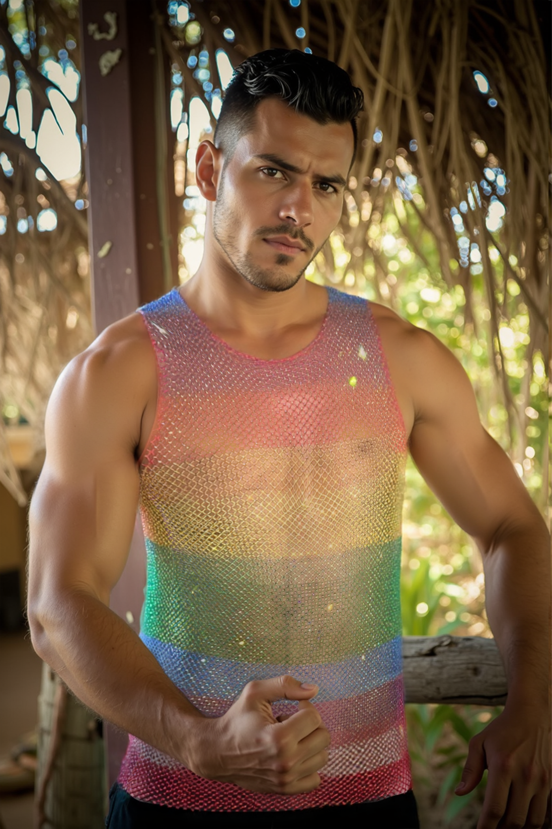 Vibrant Mesh Rave Tank Top – Stand Out at Every Festival!