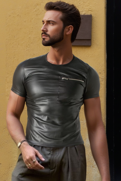 Mysteryglove Men's Kinky Zipped Pocket T-Shirt