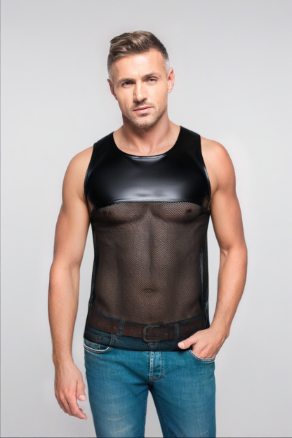 Rubber Mesh Tank – Bold and Edgy Statement Piece