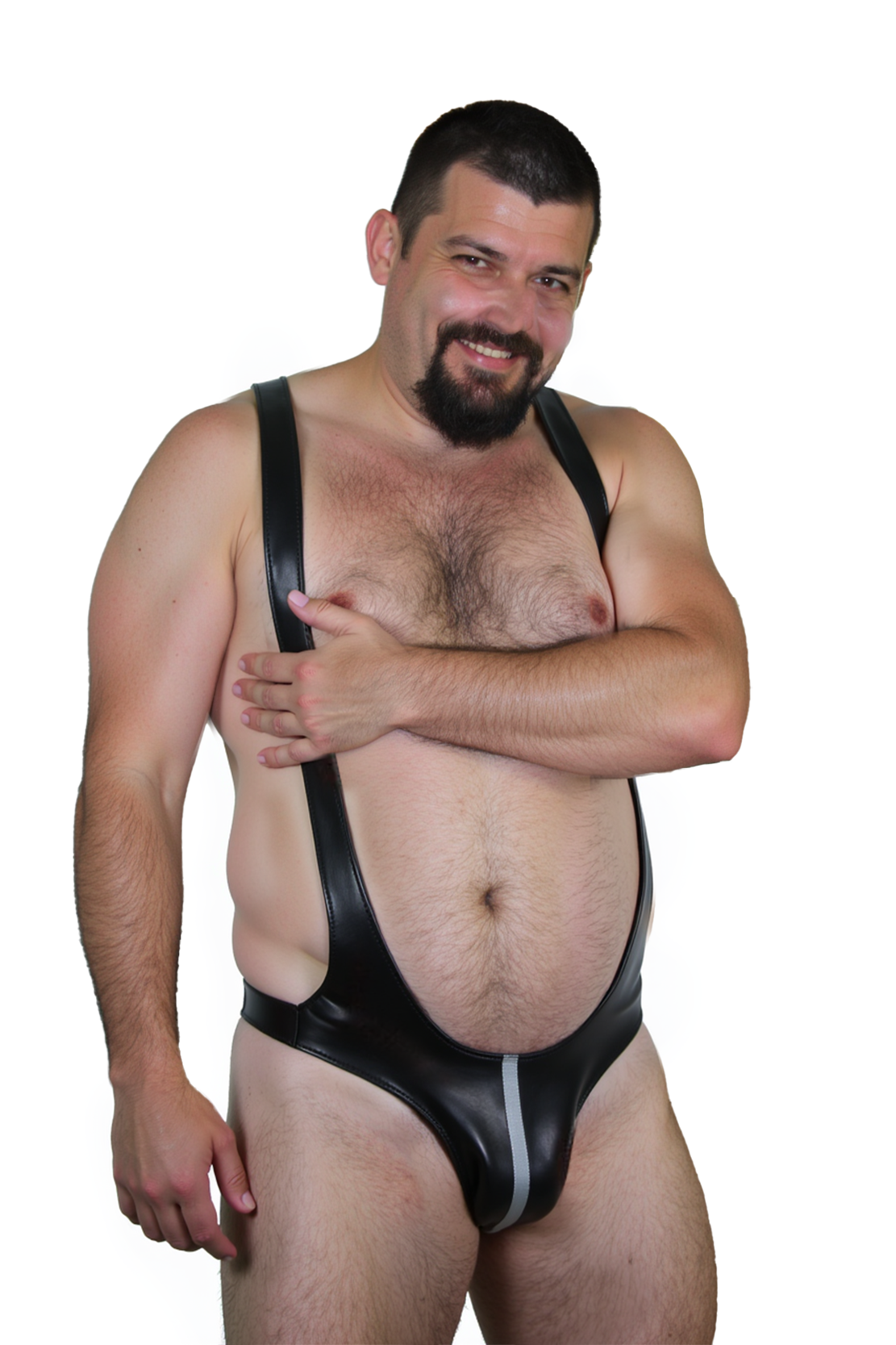 Latex Look Buttless Singlet