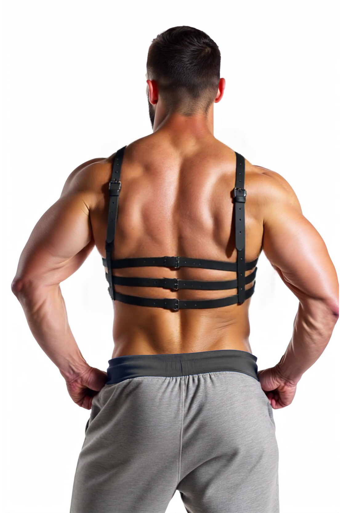 Layered Leather Harness – Bold & Customizable Fit