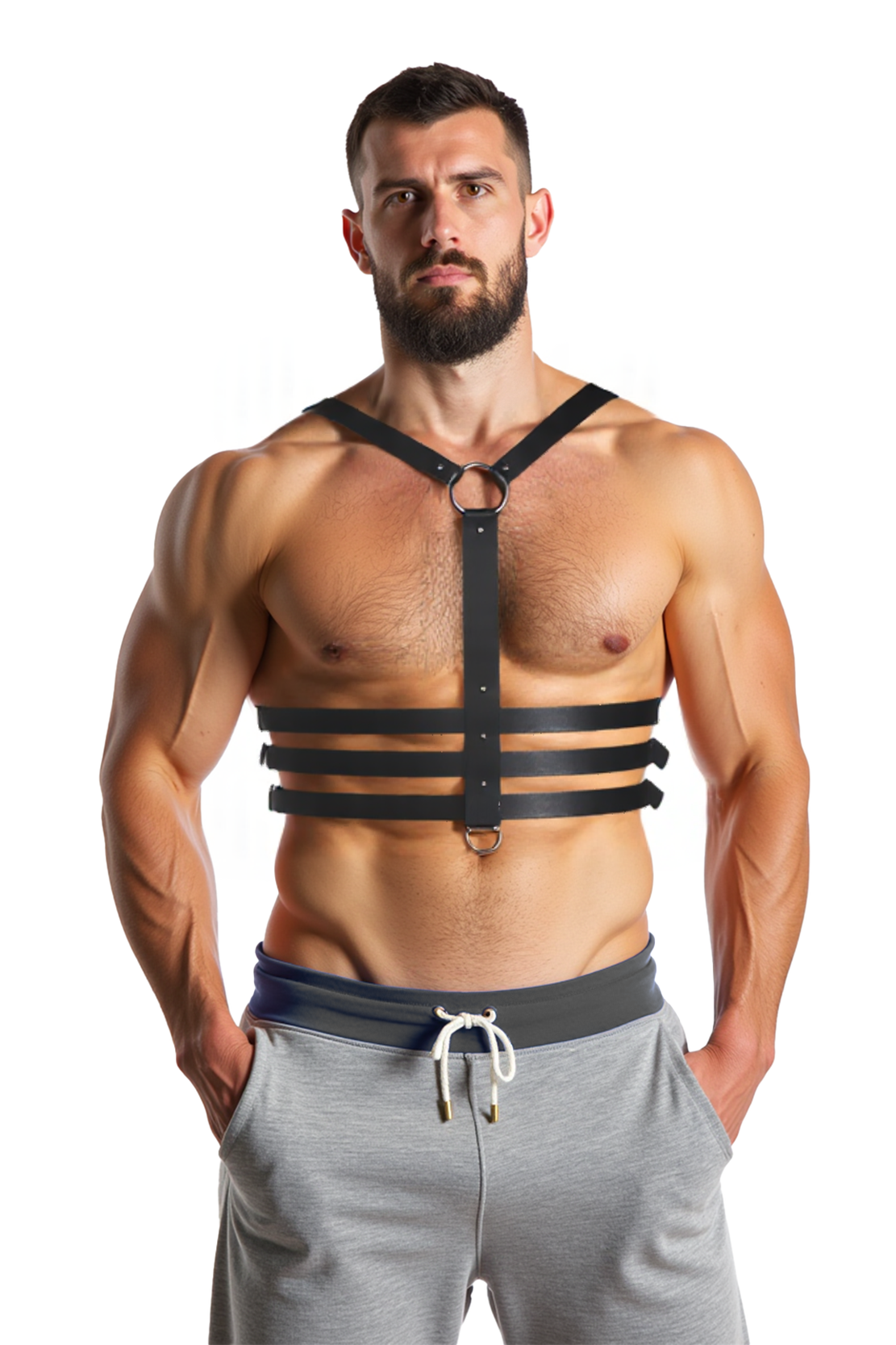 Layered Leather Harness – Bold & Customizable Fit