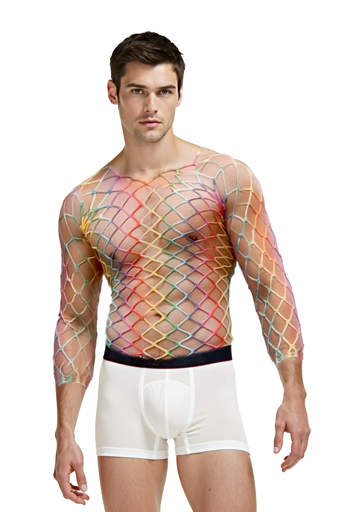 Colorful Webbed Festival Top