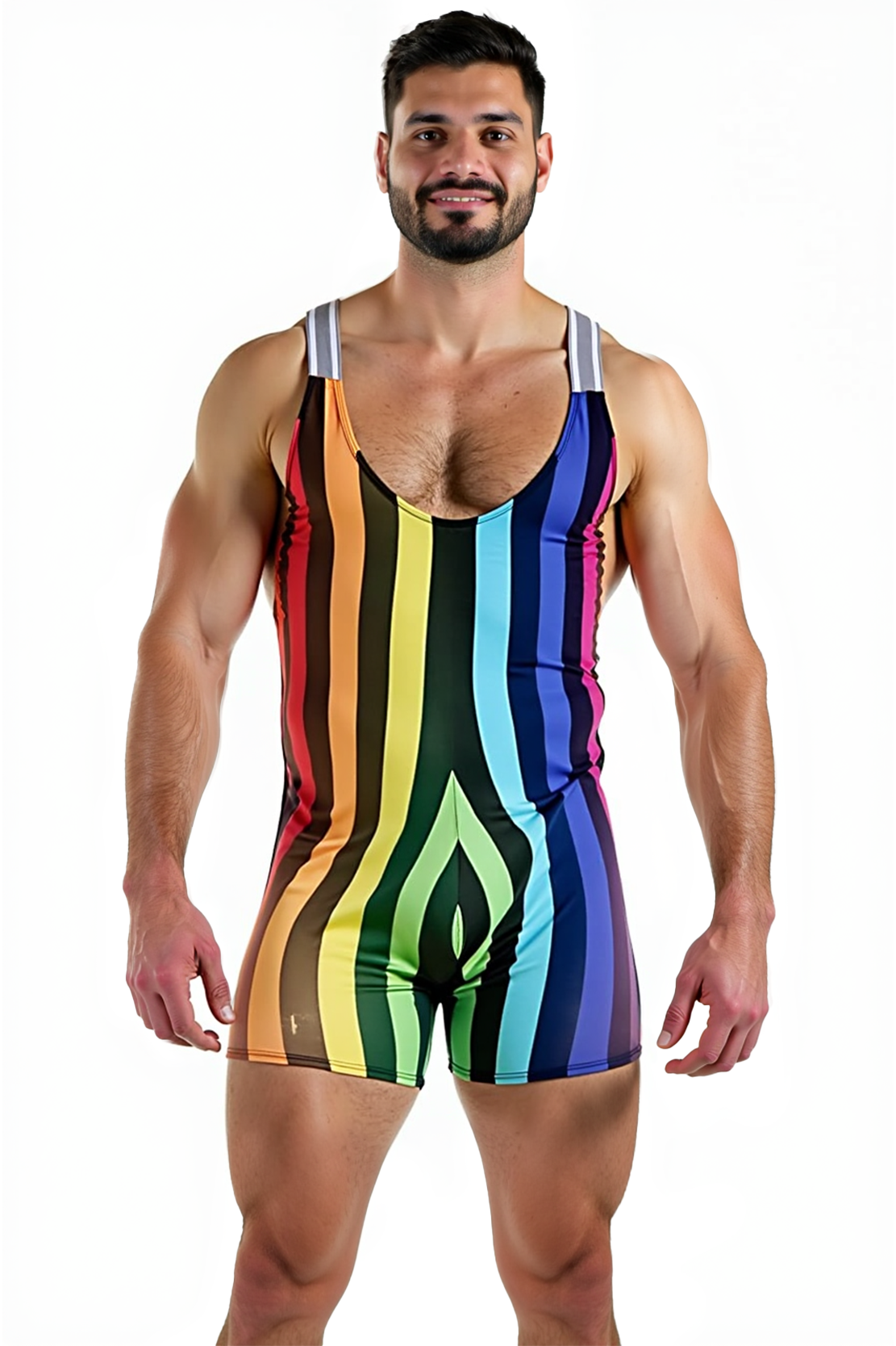 Rainbow Power Stripe Singlet