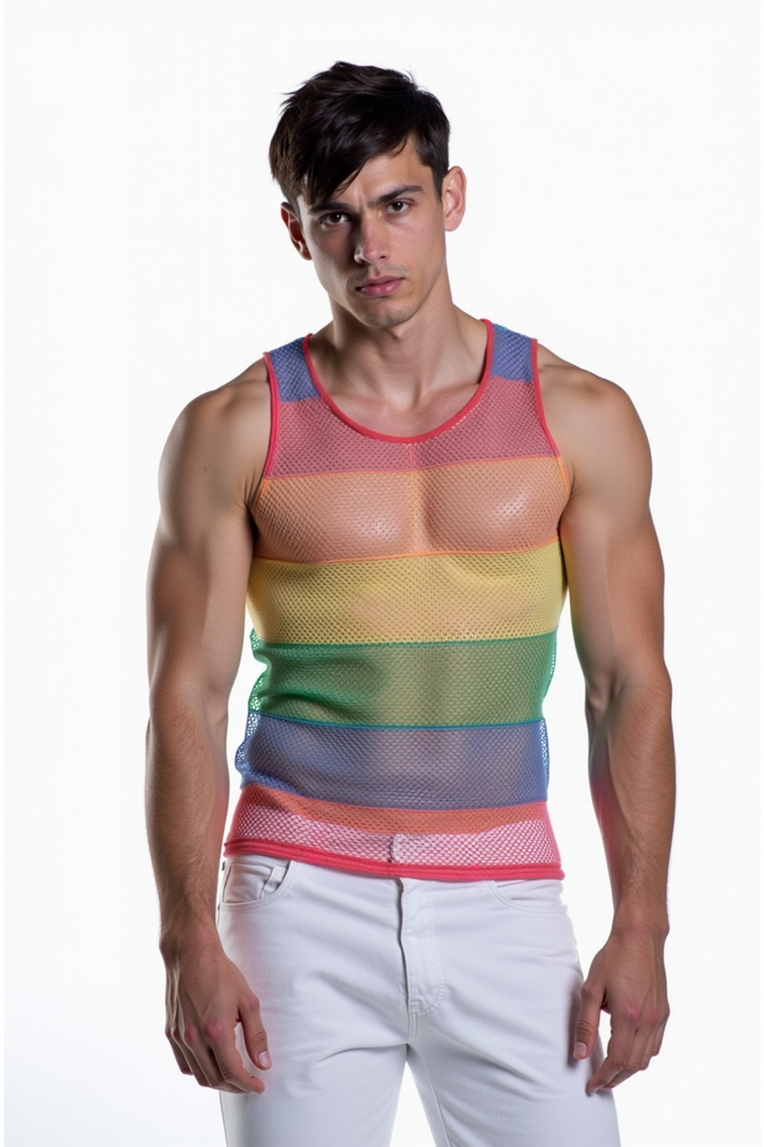 Rainbow Mesh Pride Tank