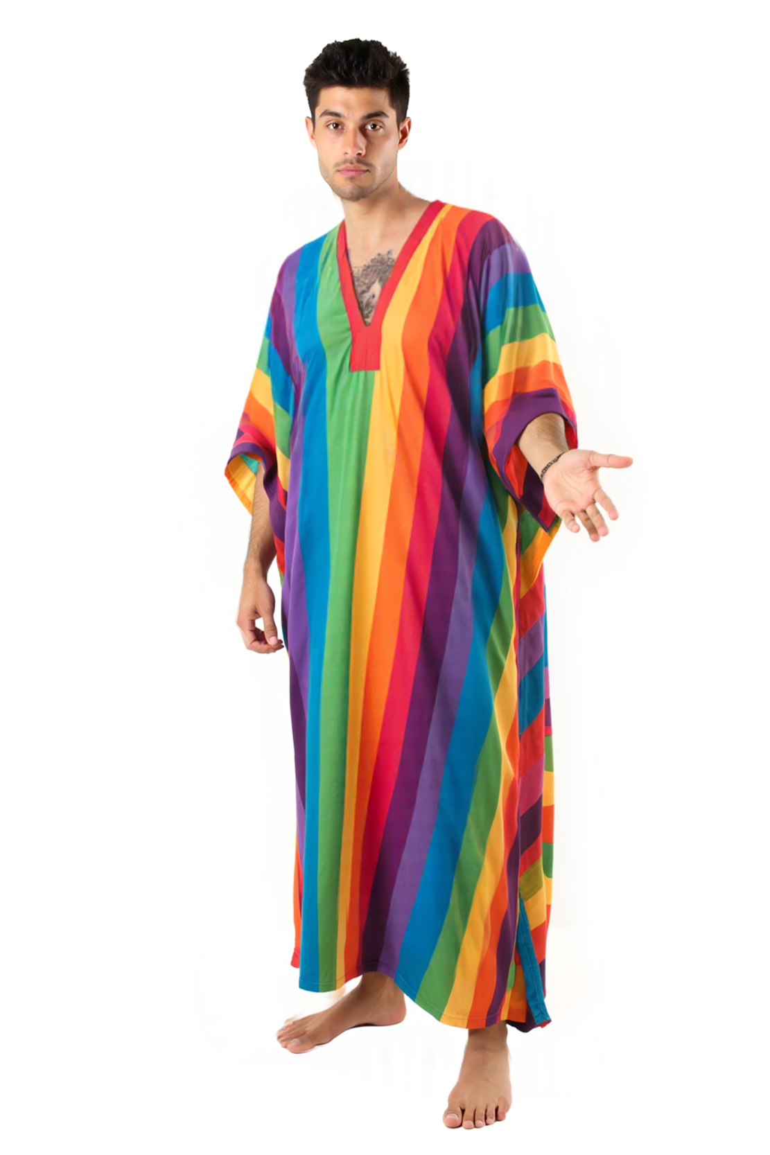 Rainbow Striped Kaftan