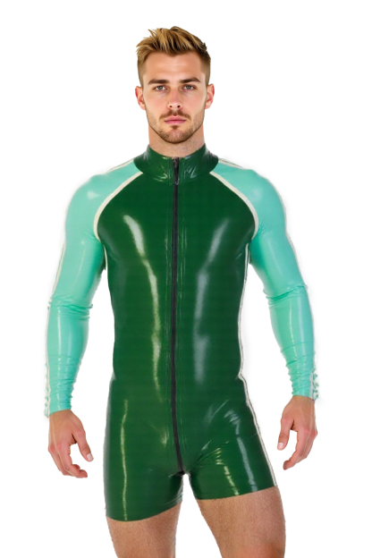  Joylgbt Two-Tone Zip-Up Bodysuit