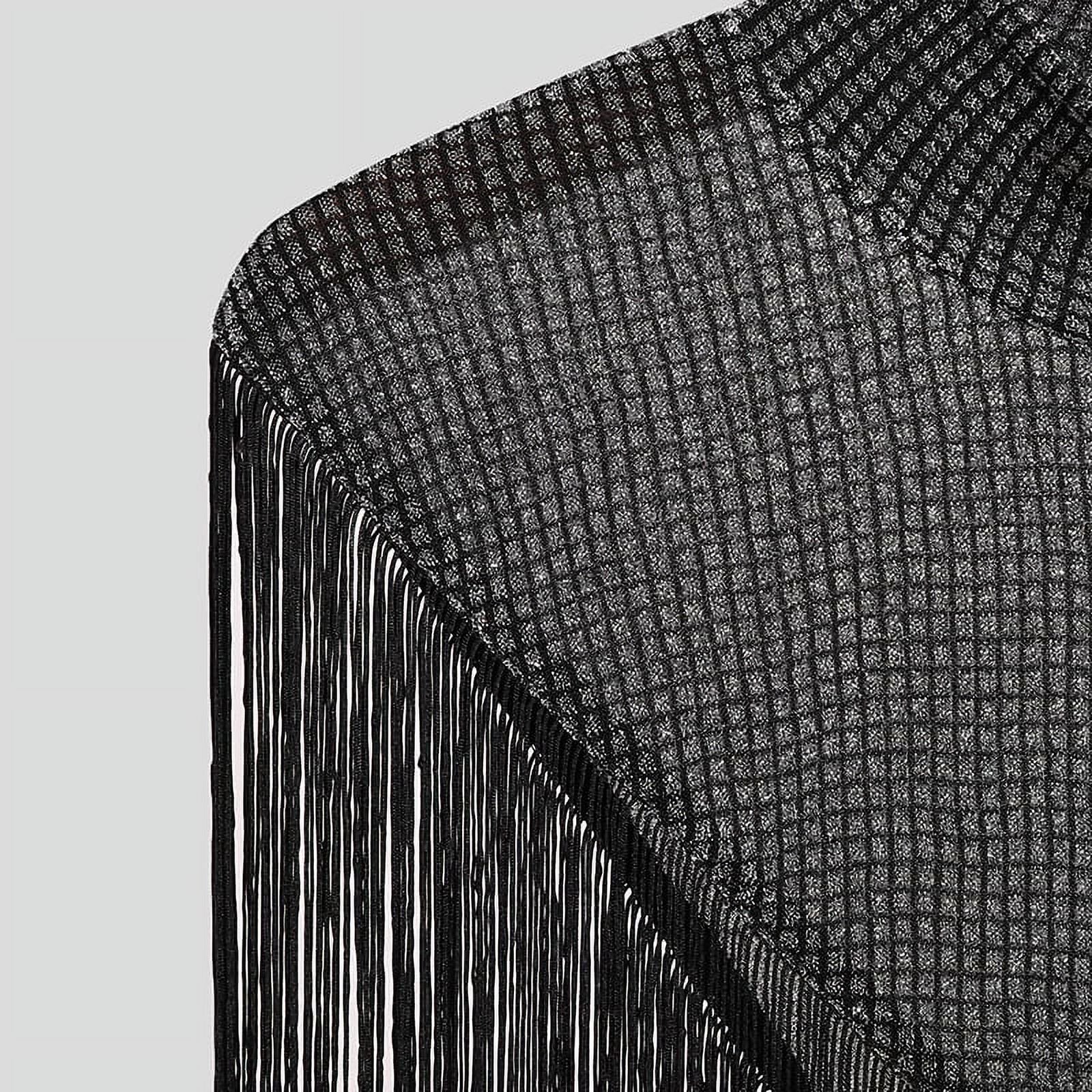 Men's Fringed Glitter Triangle Turtleneck Cape Cloak for Evening Club Party