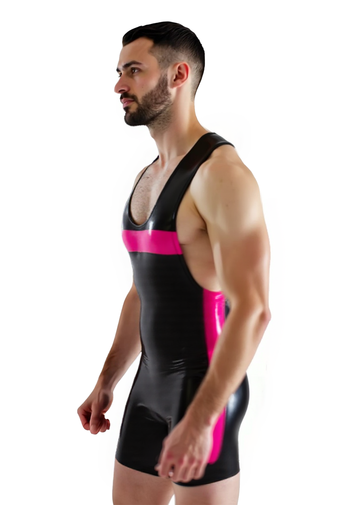  Joylgbt Men's PU Leather Singlet