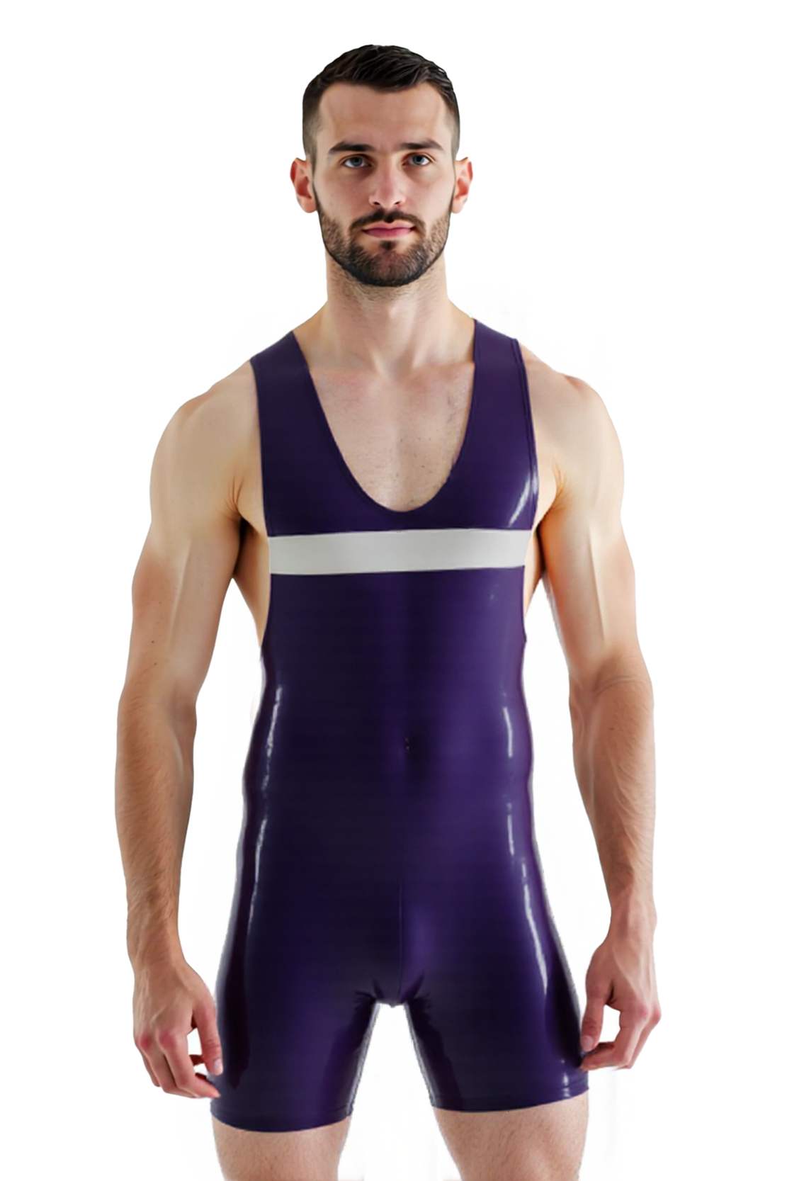 Joylgbt Form-Fitting PU Bodysuit