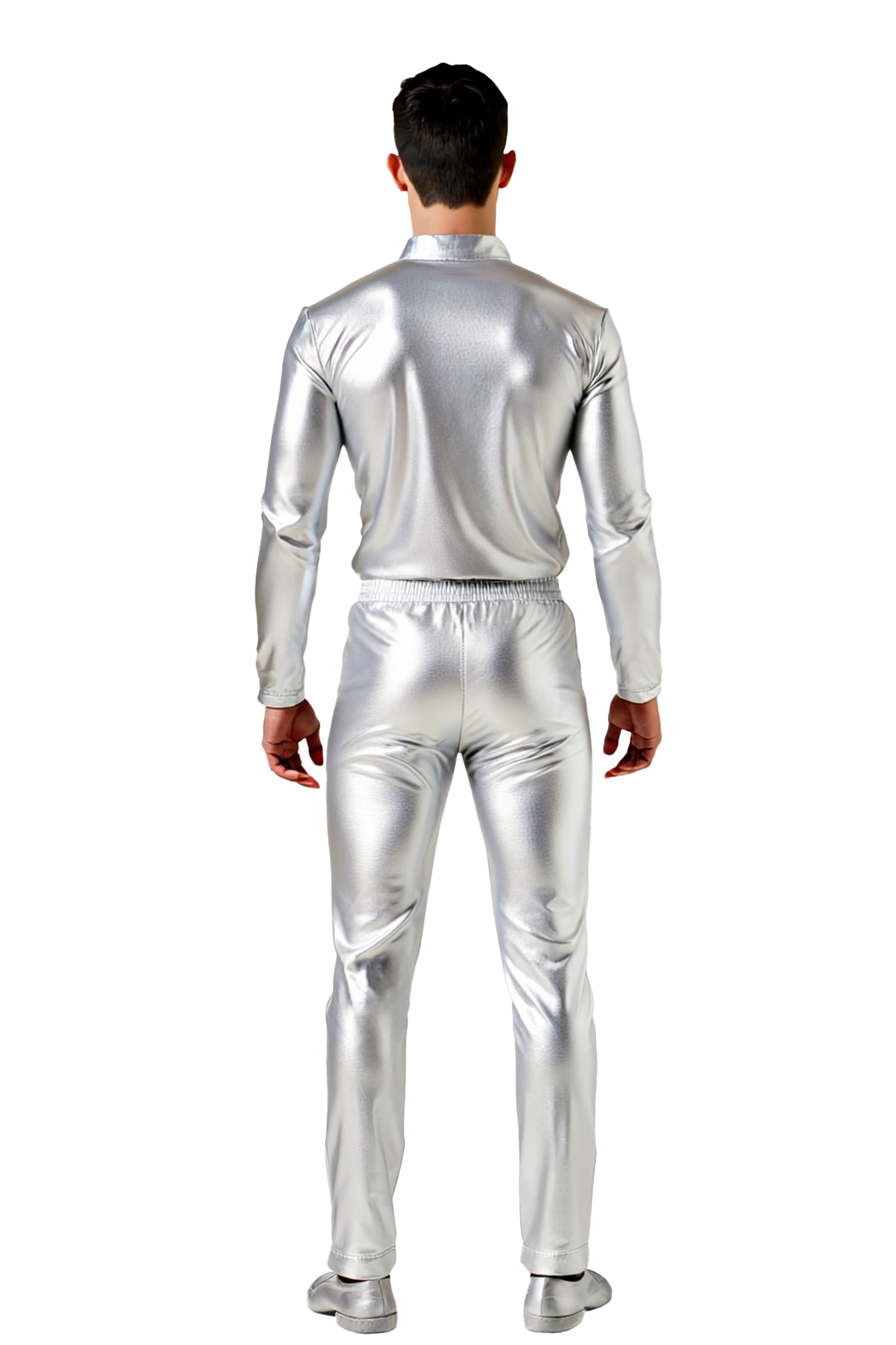 JoyLgbt Dazzling Silver Metallic Jumpsuit - Command the Spotlight