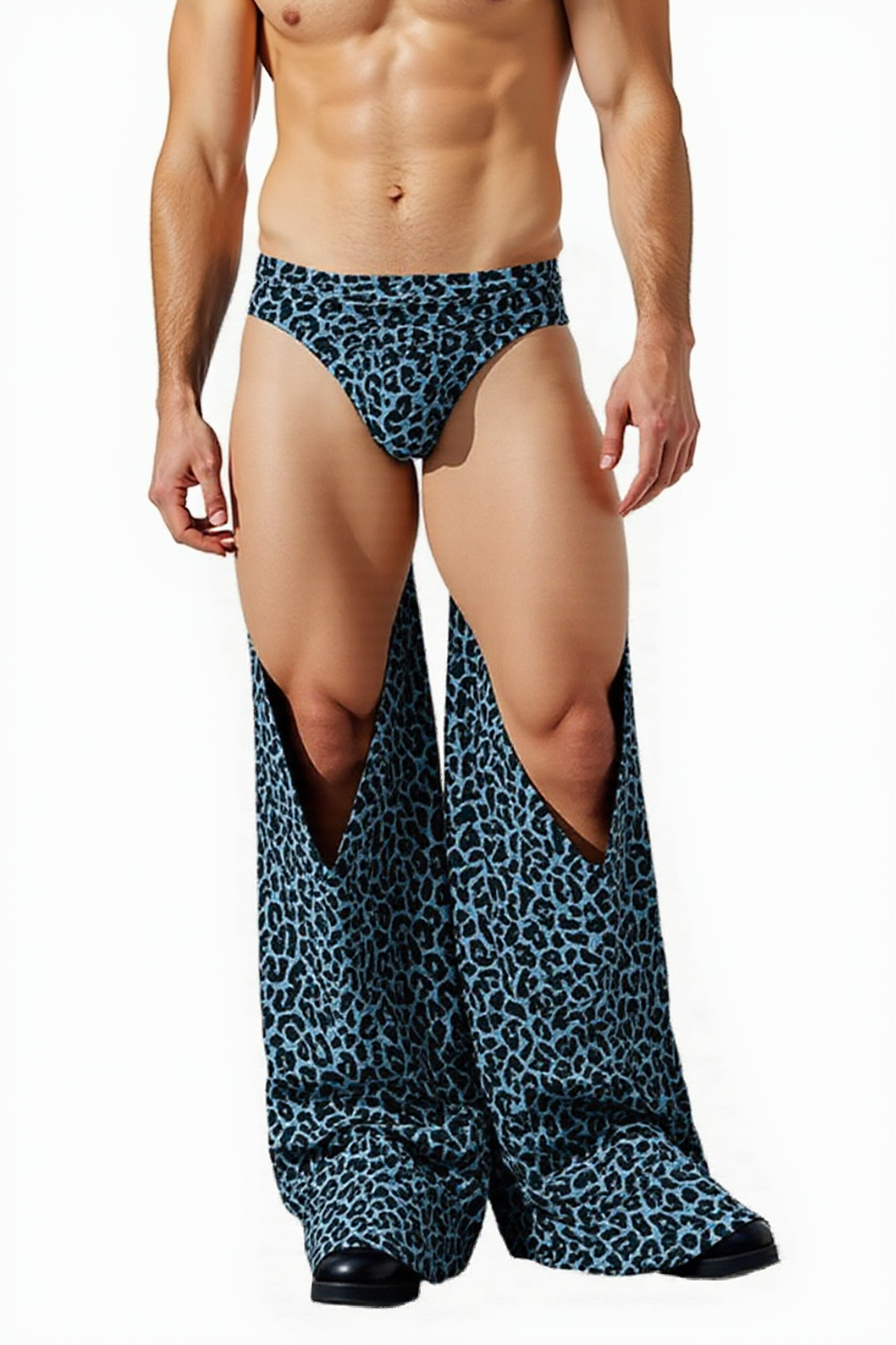 Joylgbt Mysteryglove Leopard Print Cutout Flared Pants - Vibrant and Playful Design