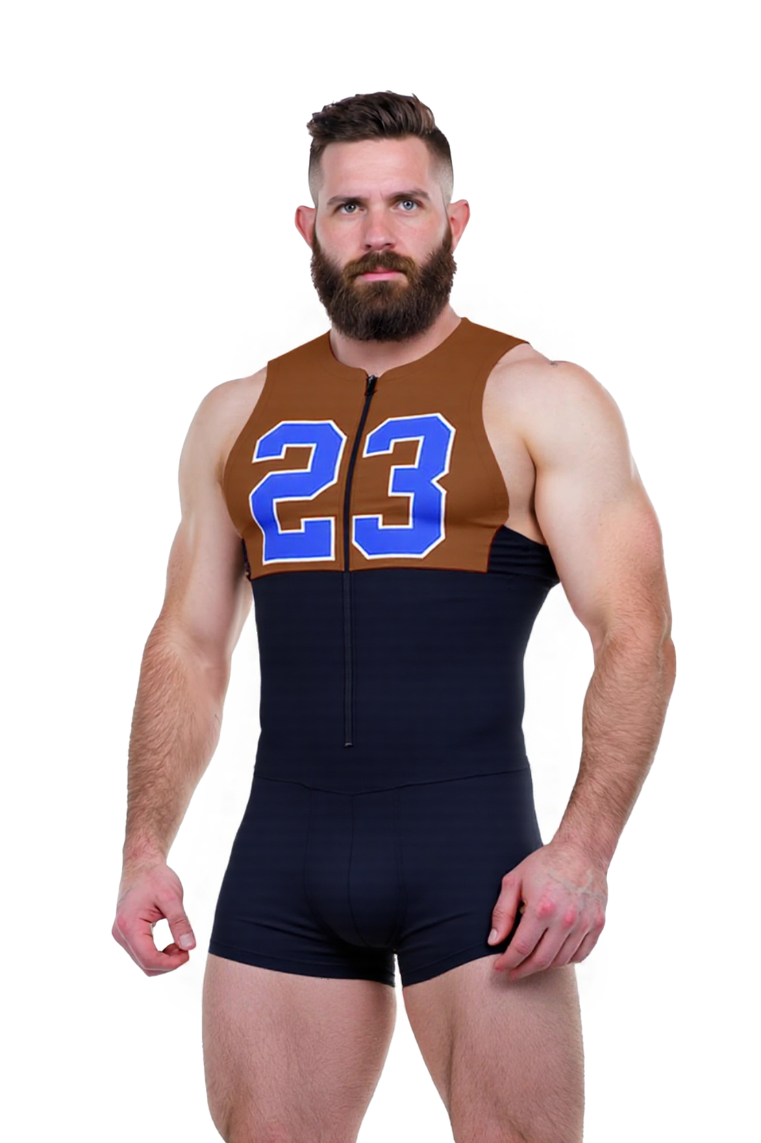 Joylgbt Men's Sporty 23 Zip-Up Bodysuit in Green - Bold & Athletic