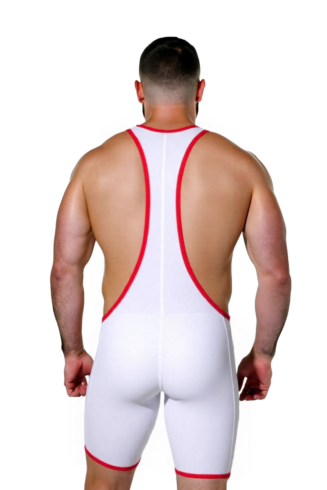 Joylgbt Retro Sport Bodysuit – Men's Stretch Wrestling-Style Overalls