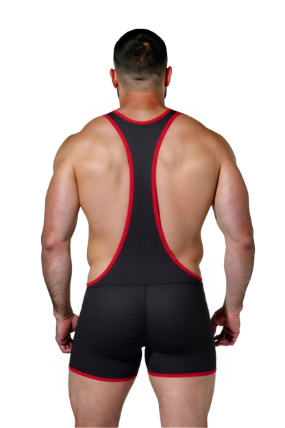 Joylgbt Retro Sport Bodysuit – Men's Stretch Wrestling-Style Overalls