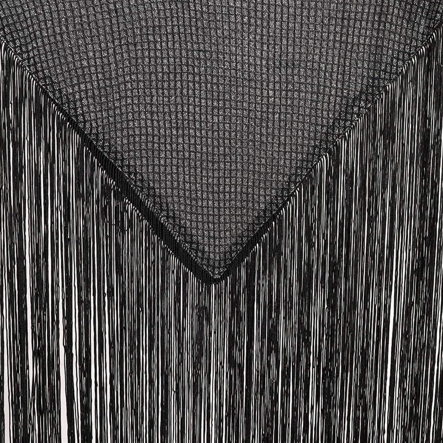 Men's Fringed Glitter Triangle Turtleneck Cape Cloak for Evening Club Party