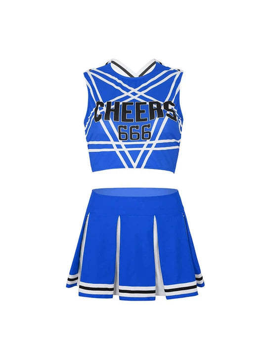 Letter Striped Cheerleading Performance Set
