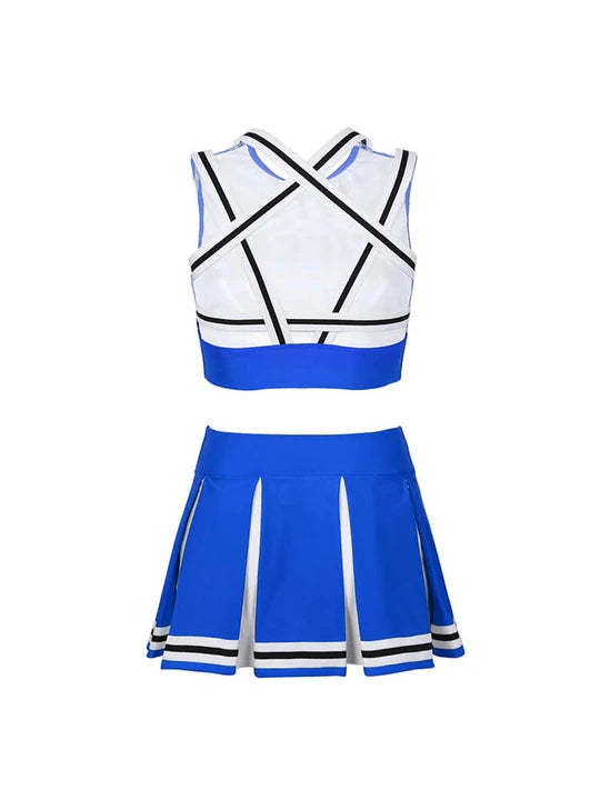Letter Striped Cheerleading Performance Set
