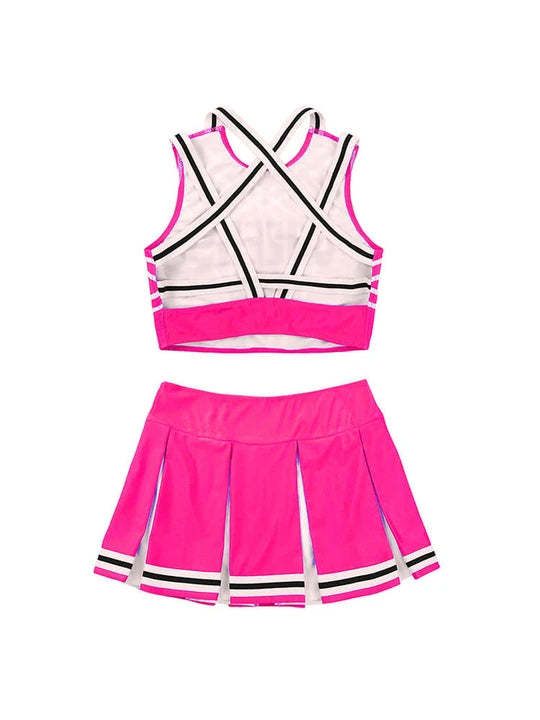 Letter Striped Cheerleading Performance Set