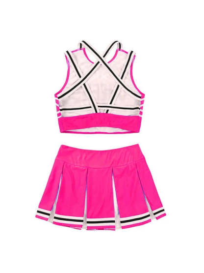 Letter Striped Cheerleading Performance Set