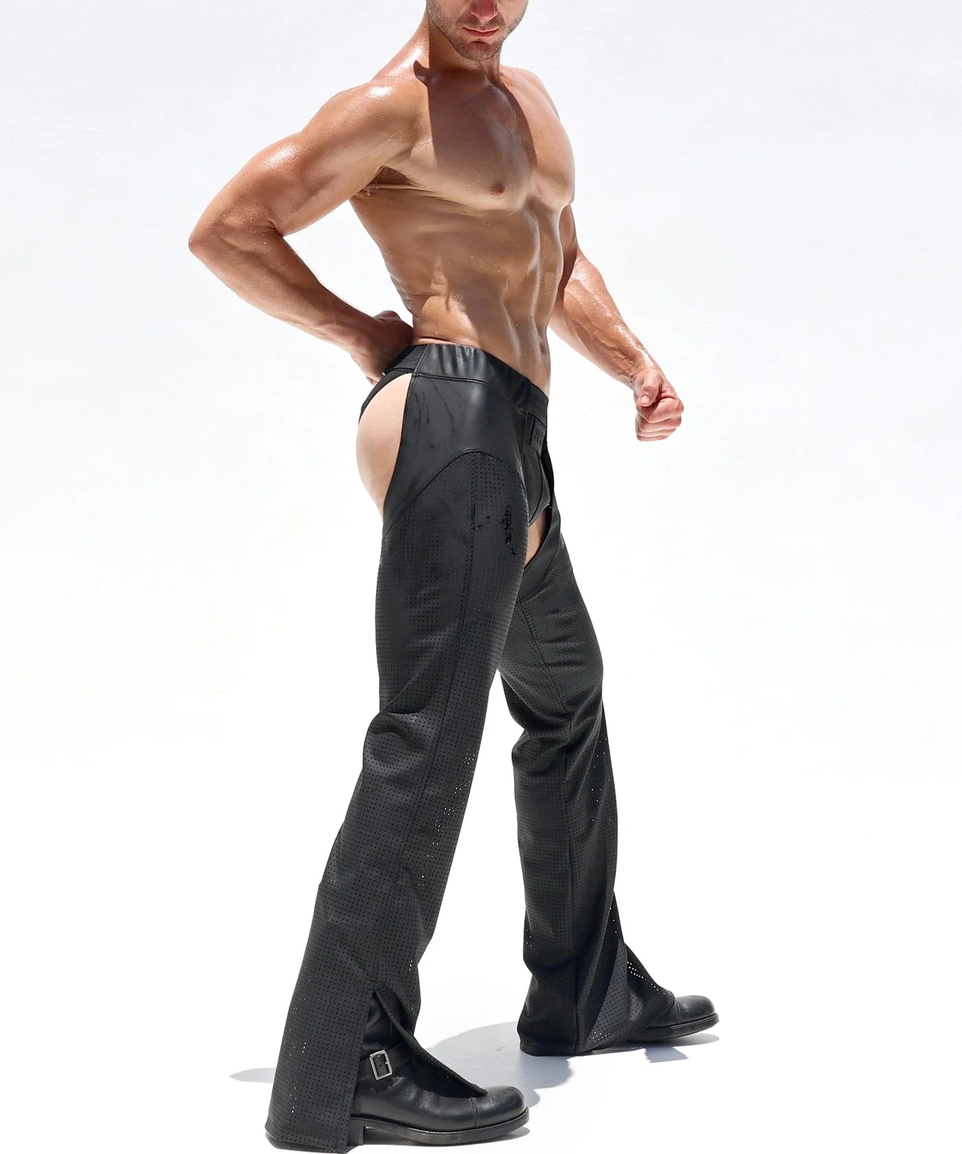 Edgy Black Cut-Out Chaps by Mysteryglove