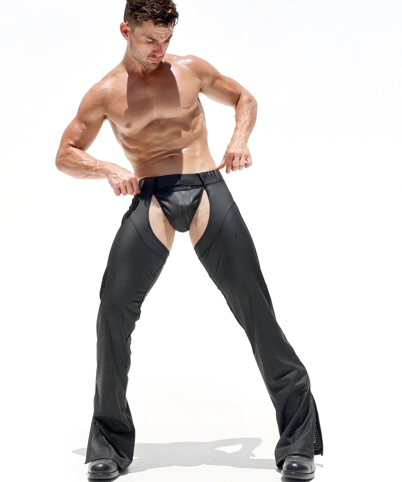 Edgy Black Cut-Out Chaps by Mysteryglove