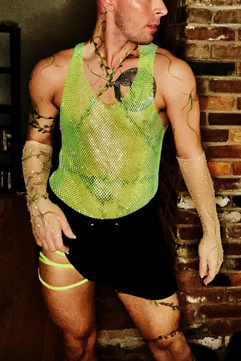 JoyLgbt Vibrant Mesh Rave Tank Top – Stand Out at Every Festival!