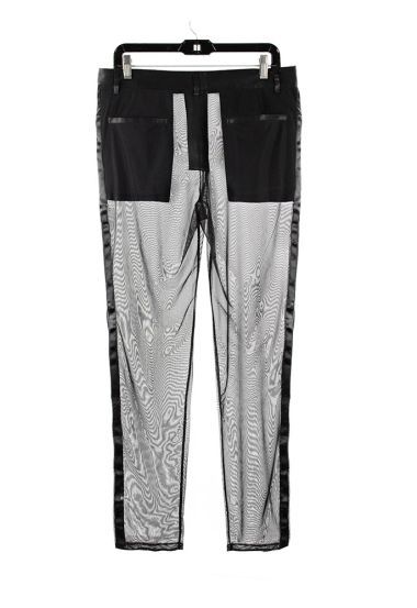 Transparent Mesh Tuxedo Pants – Bold & Elegant Design