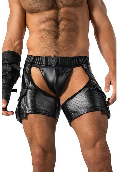 VINYL CARGO SHORT CHAPS