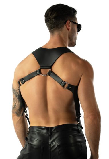 Rubber Shoulder Harness with Hooks for an Edgy and Functional Style