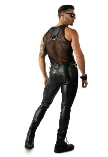Rubber Shoulder Harness with Hooks for an Edgy and Functional Style