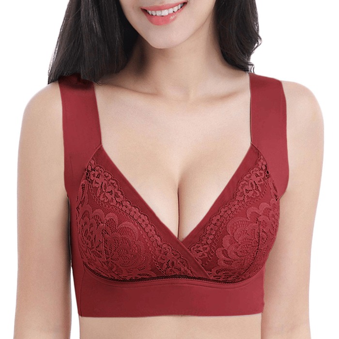 Pay 1 Get 3 – Plus Size Comfort Extra Elastic Wireless Support Lace Bra