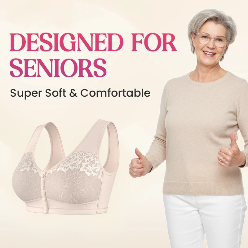 Pay 1 Get 3 - Comfortable Front Closure Cotton Shaping Bra for Seniors