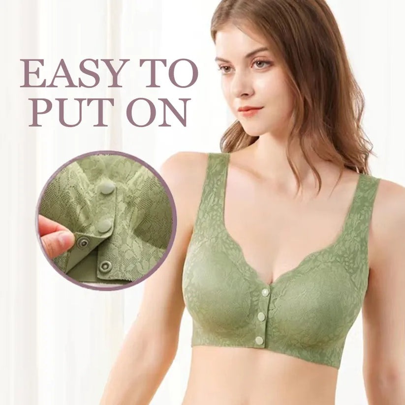 🔥Pay 1 Get 3🔥Front Buckle Sleep Bra For Older Women M-3XL