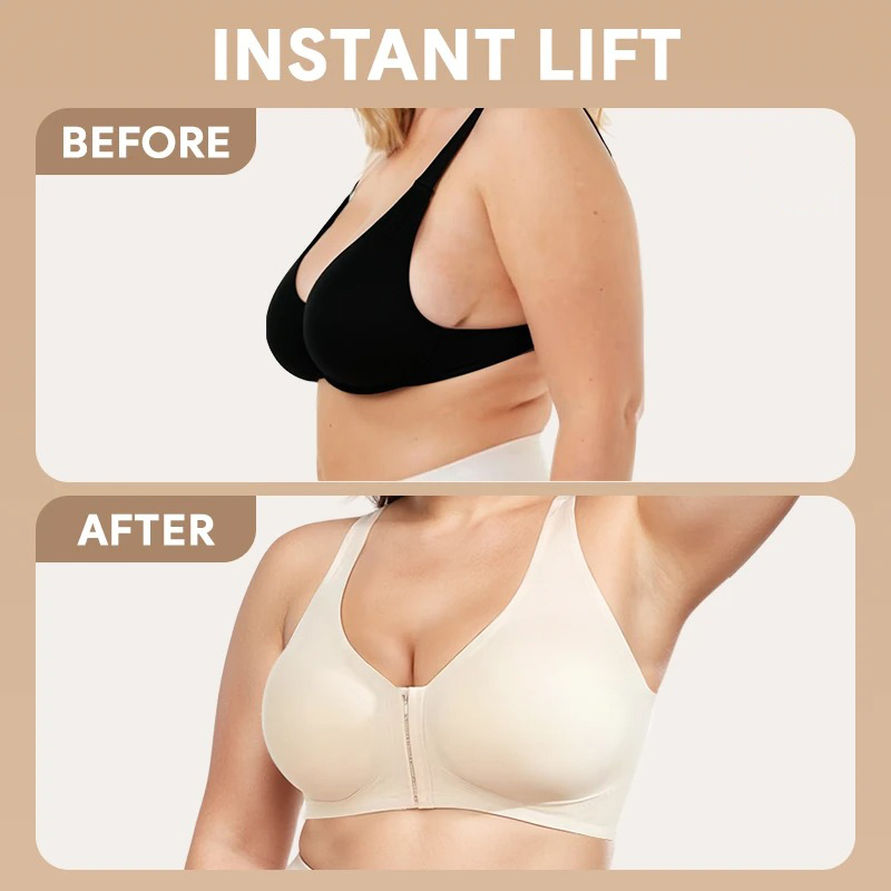 Pay 1 Get 3 - Seamless Front Buckle Cross Back Shaping Bra For Seniors